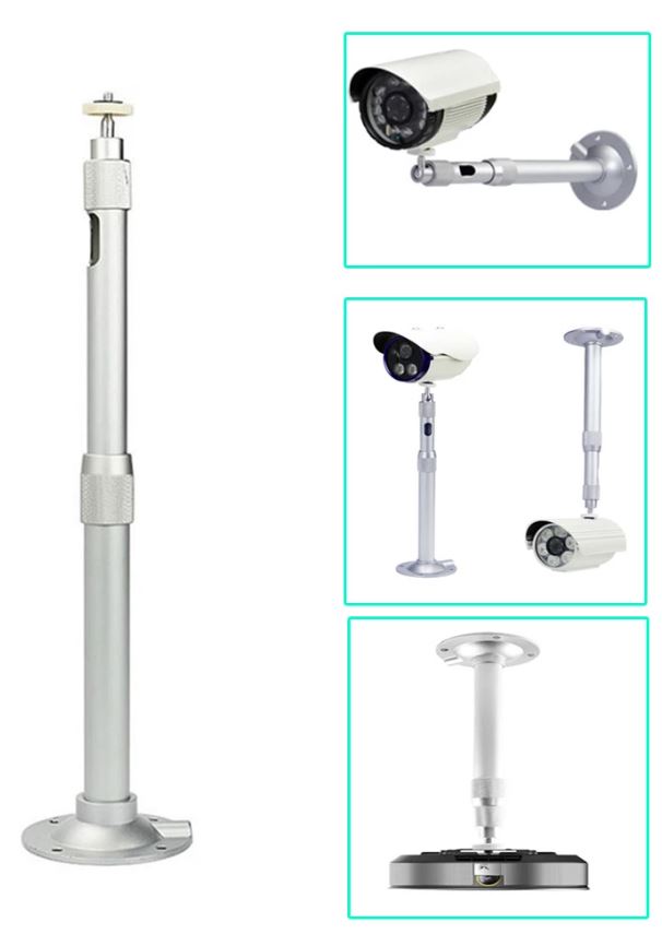 Support aluminium pour camera surveillance 30-60