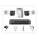 [KIT-HIK-2T] Kit Caméra De Surveillance HIKVISION à 2 Caméras Tube HD 2MP
