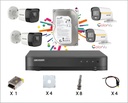 [KIT-HIK-2T2TCV] Kit Caméra De Surveillance HIKVISION à 4 Caméras 2 Tube et 2 Tube Color Vu HD 2MP