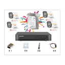 Kit Caméra De Surveillance HIKVISION à 4 Caméras Tube Color Vu HD 2MP